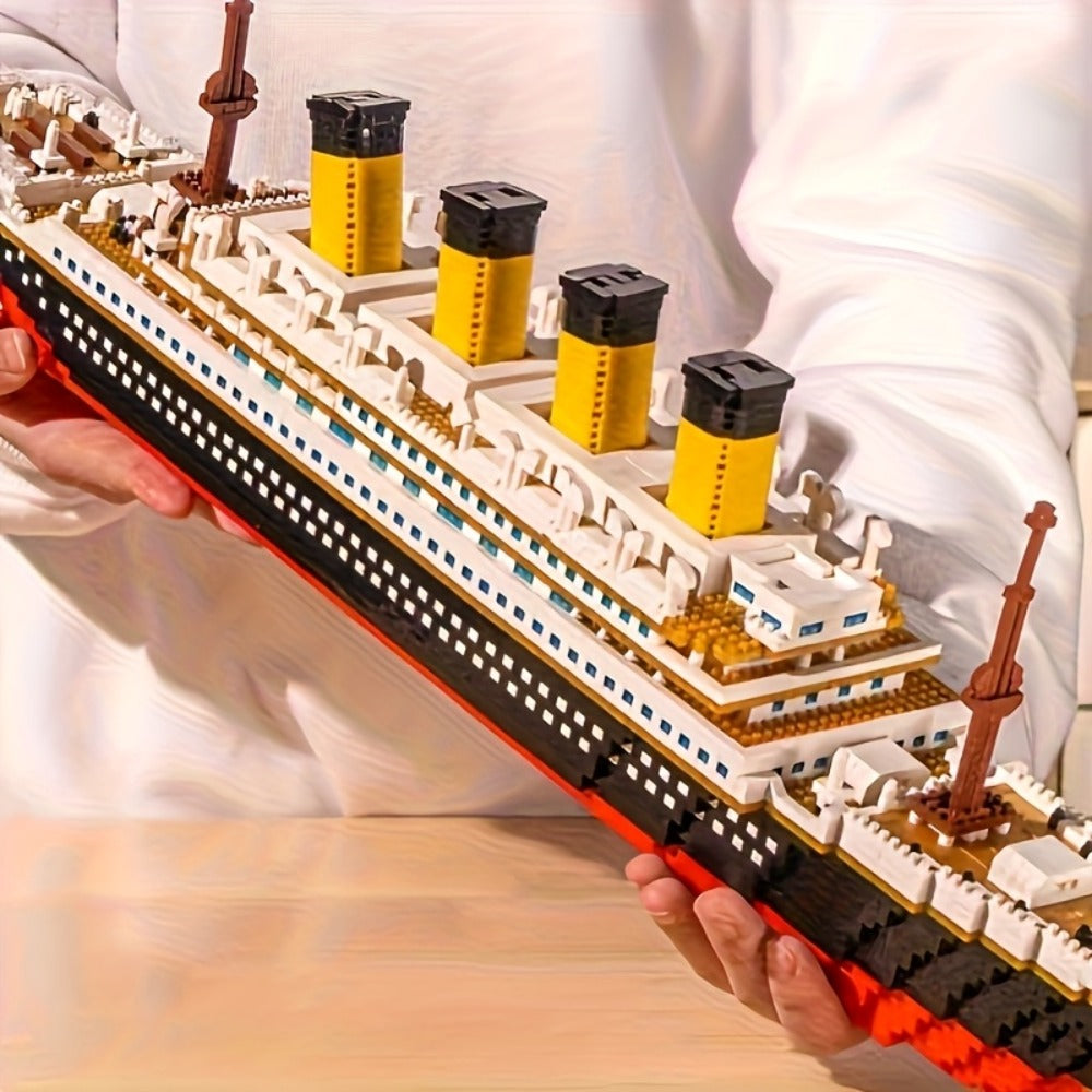 Cruise Ship Building Blocks Model Set 3000+ Pieces – Large Scale Ocean Liner Brick Construction Kit Compatible with LEGO for 