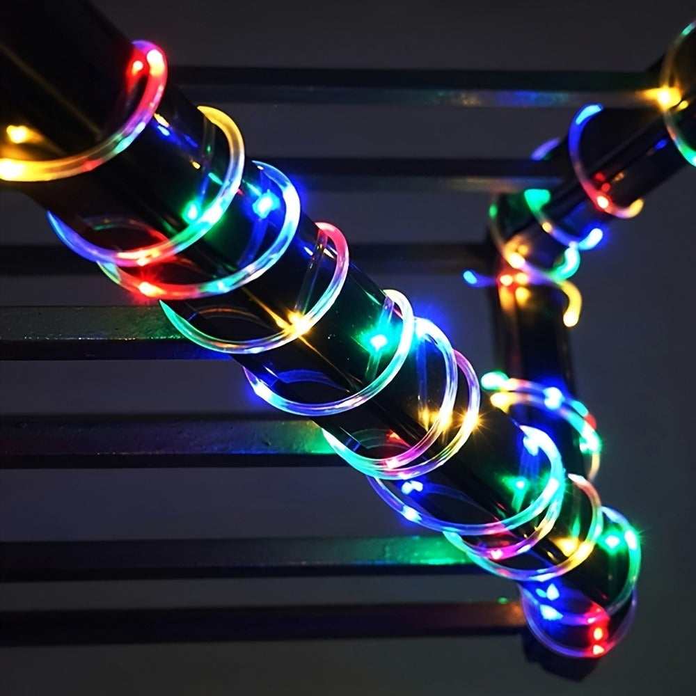 Solar Powered LED Trampoline Lights Colorful Rope Lights for 8-16 Ft Trampolines 8 Dynamic Modes IP65 Waterproof Outdoor Back