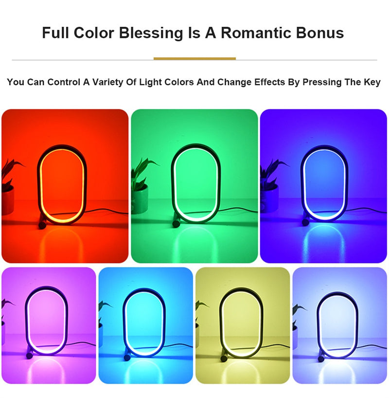Usb Plug-In Lamp Oval Acrylic Lamp Touch Control Dimmable Modern Simple Creative Night Lamp Bedside Reading Lamp Desk Table Led
