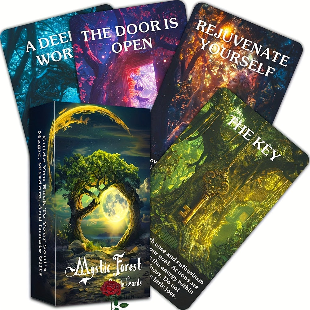 Magic Forest Oracle Cards Deck, Mystical Nature Divination Card Set for Beginners, Intuitive Guidance & Inspiration — image 1