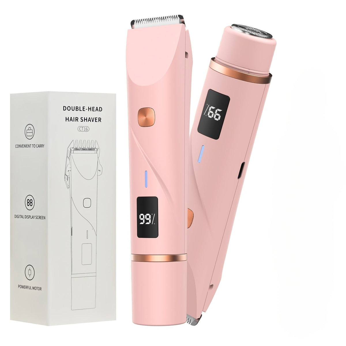 Electric Shaver 2-in-1 Dual-Head Bikini Trimmer with Digital Battery Display and Waterproof Wet/Dry Use — image 17