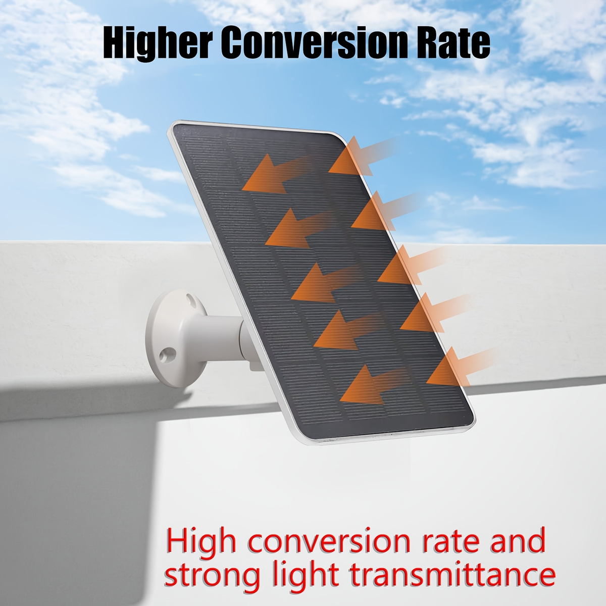 Solar Panel Charger for Security Camera 7W 360° Adjustable USB-C Micro USB Outdoor Continuous for an Everyday Personal Care R