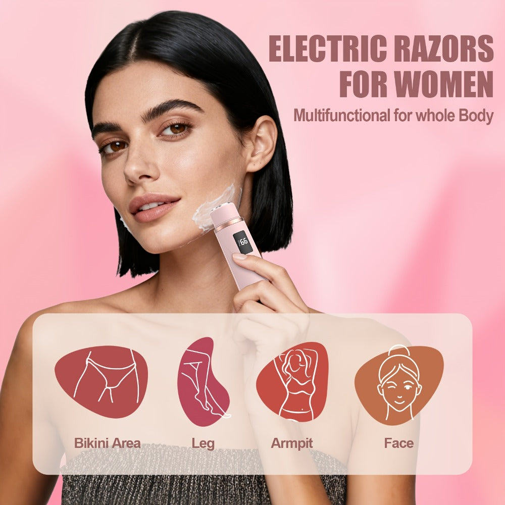 Electric Shaver 2-in-1 Dual-Head Bikini Trimmer with Digital Battery Display and Waterproof Wet/Dry Use — image 16
