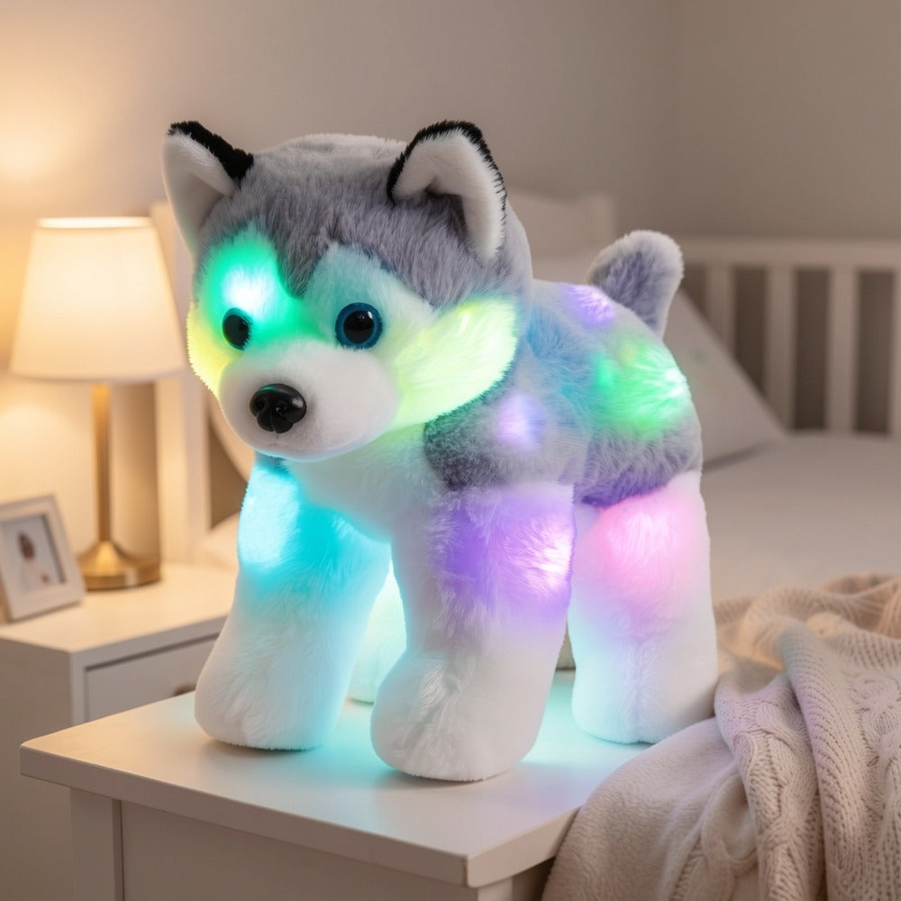 Musical Glowing Husky Puppy Plush Toy 12 Inch, Dog Stuffed Animal with Light-Up Night Light & Lullaby Music — image 6