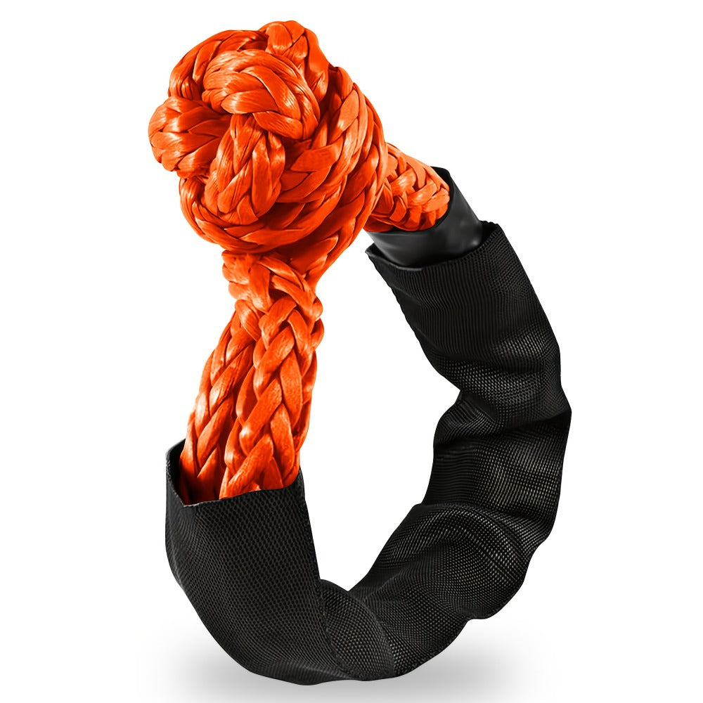 Soft Shackle 41, 000 lb Breaking Strength Synthetic UHMWPE Recovery Rope with Protective Sleeve – Heavy Duty Tow Shackle for 
