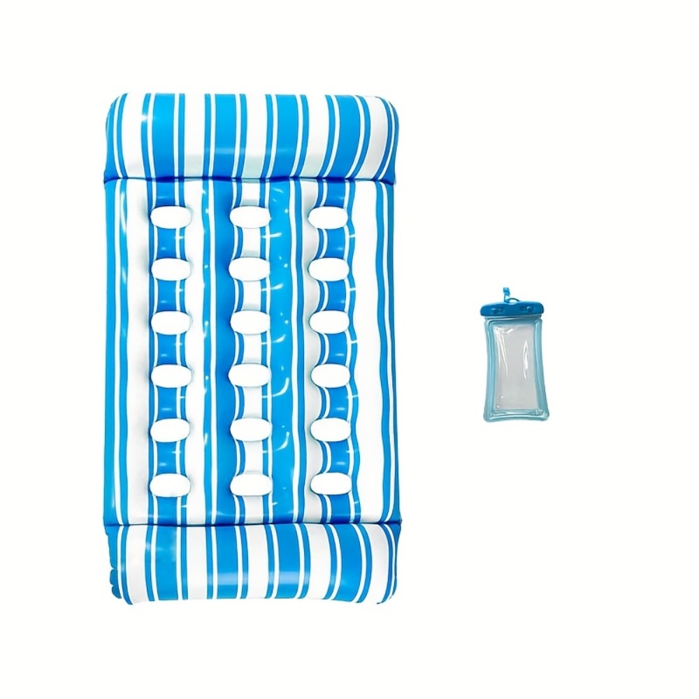 Pool Float Striped Tanning Mat with Built-In Headrest, 51.18 x 27.56 Inches and Three Color Selections — image 13