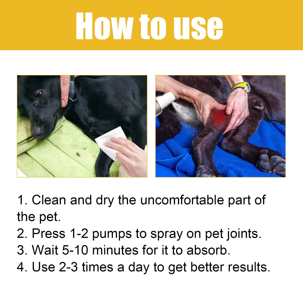 Pet Joint Repair Spray, Cats And Dogs Relieve Body Joint Soreness Muscles And Bone Care Spray