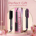 6-Setting Ionic Hair Straightener Brush with Fast Heat-Up & Anti-Scald Protection, for Home, Travel and Salon Hair Styling — 