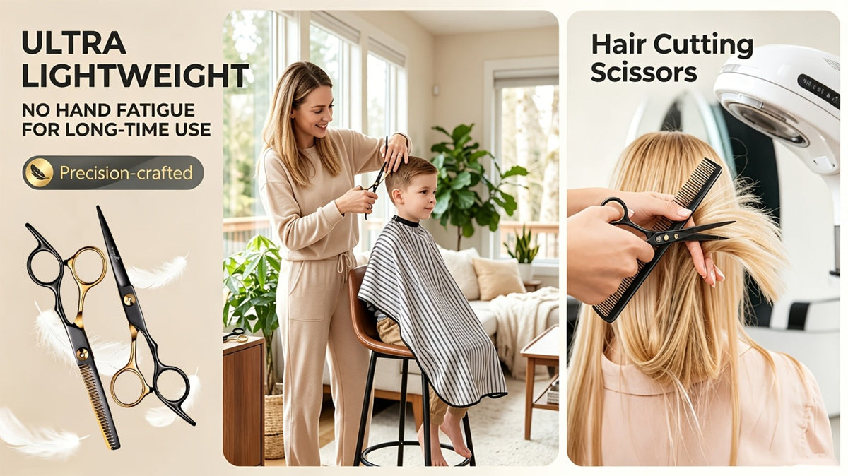 Hair Cutting Scissors Kit 13 Piece – Professional Barber Shears Set with Thinning Shears, Blending Scissors & Accessories — i
