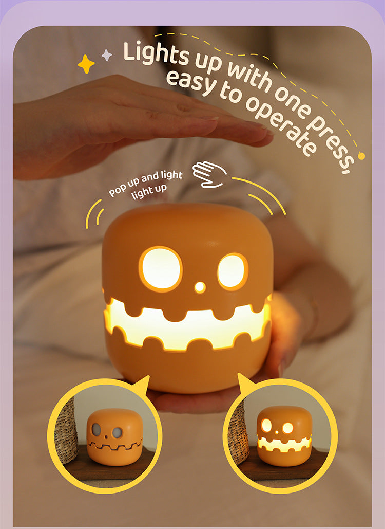 Pumpkin Lamp Bedside Halloween Funny Decoration Ambience Light For Bedrooms Living Room Decoration Kids Birthday Gift Halloween Decorations