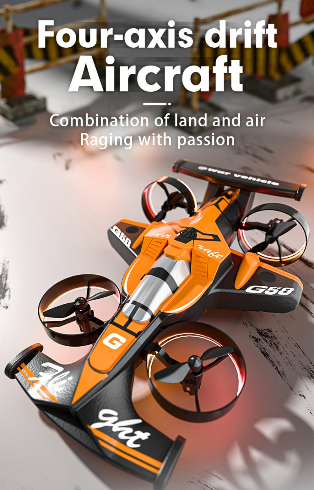2-in-1 Mini RC Car and Drone Combo Dual Mode Switch One-Touch Takeoff Stable with the Listed Color, Size or Set Options for E