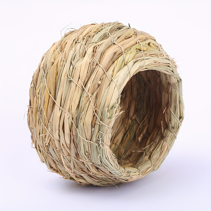 Bird Nest Handwoven Straw Soft Lining Chicks Small Pets Indoor Outdoor — image 7