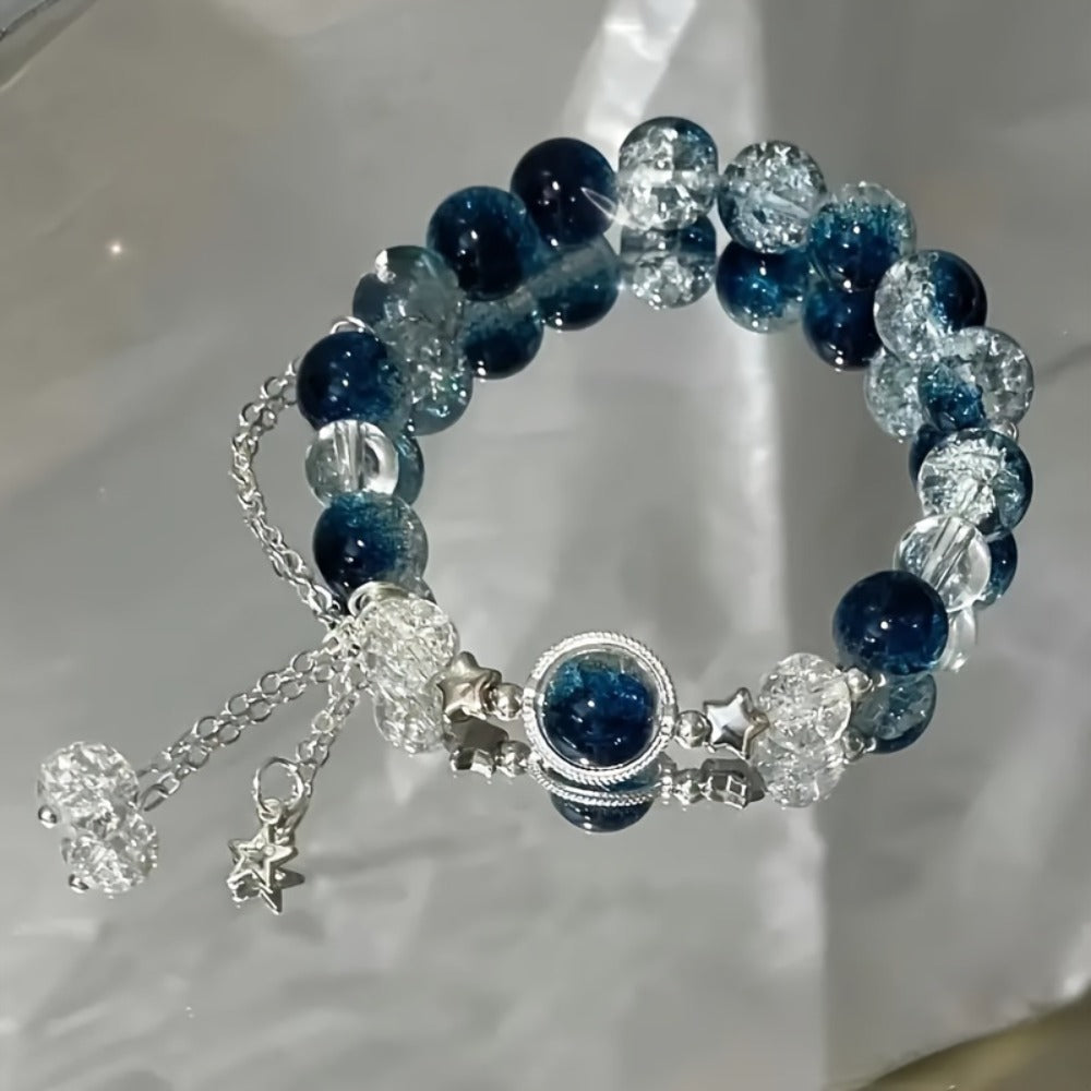 Press On Nails 96-Piece Long Ballerina Blue Gradient 3D Flower Butterfly Set with Four Bracelets — image 8