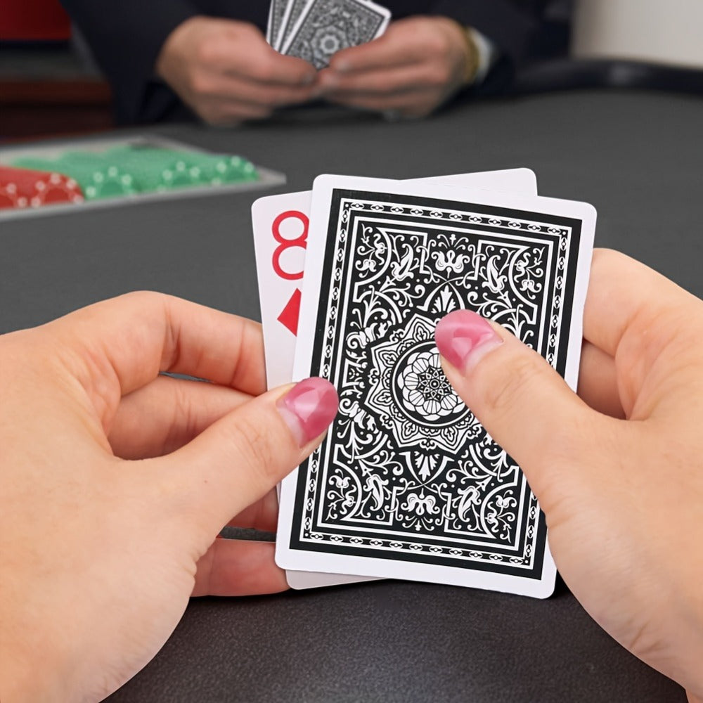 Twelve-Deck Jumbo Index Playing Card Set with Six Black and Six Red Poker-Size Decks for Table Games — image 5