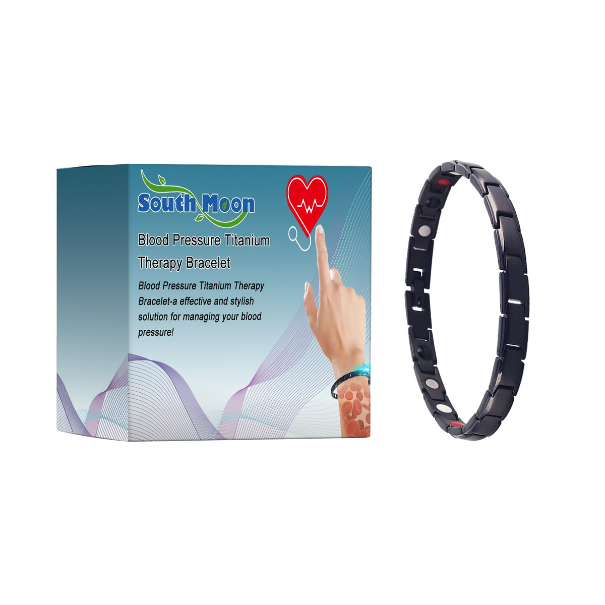 Blood Pressure Titanium Therapy Bracelet, Lightheadedness Relief Body Discomfort Capsule Body Care Bracelet - V.I.P Digital Presence
