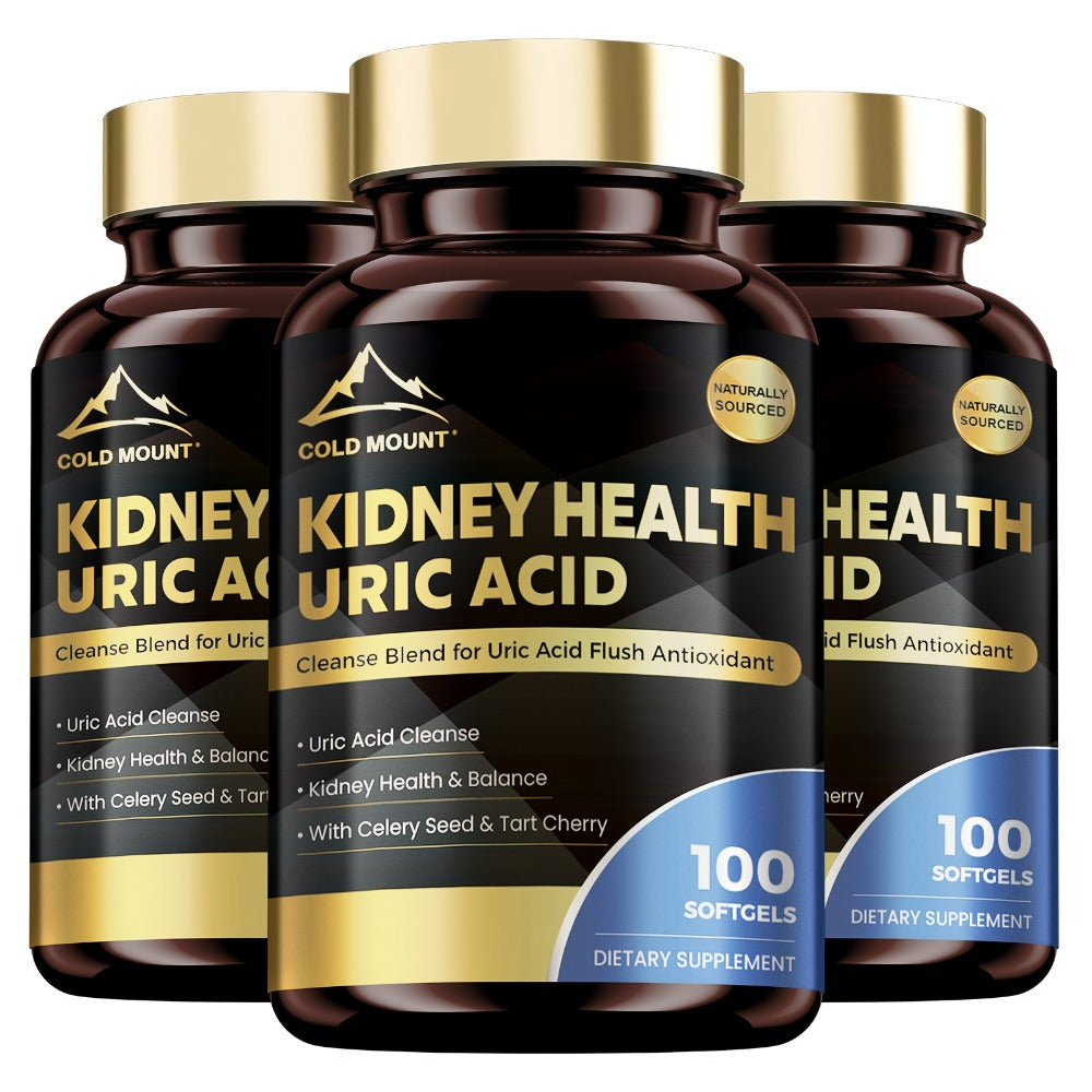 Uric Acid Balance Supplement 100 Capsules 50 Day Supply with Tart Cherry, Celery Seed & Citric Acid for Kidney Health — image