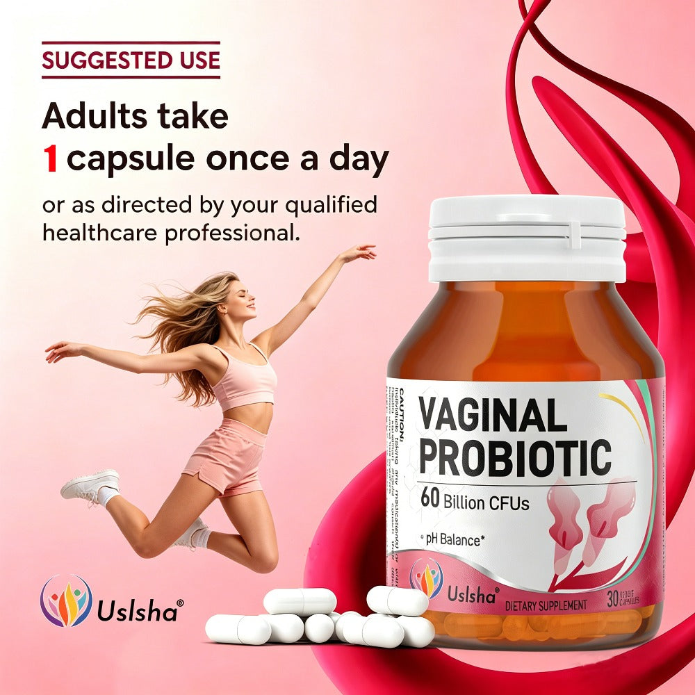 Probiotics for Women 60 Billion CFU 30 Capsules for pH Balance, Yeast Balance, Vaginal Flora & Feminine Health with Cranberry