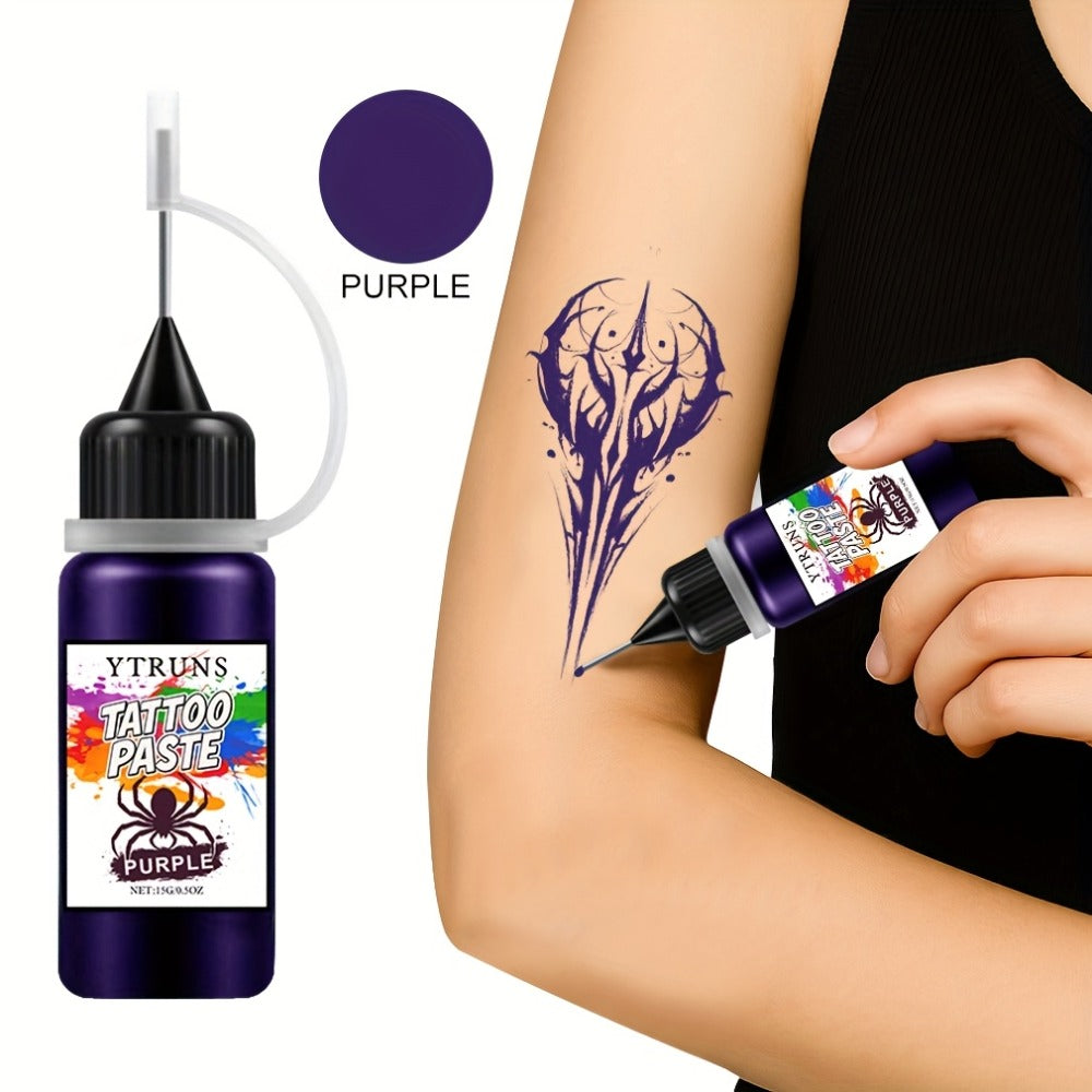 Liquid Body Paint Temporary Tattoo Ink – 7 Vibrant Colors, Fast-Drying Waterproof Formula, Plant-Based Squalane, Skin-Safe fo