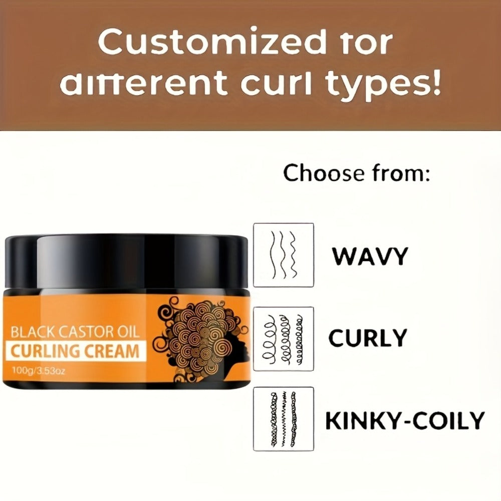 Castor Oil Curl Defining Cream 2-Pack, Deep Moisture Curl Styler with Rosemary & Coconut Oil, Frizz Control — image 7