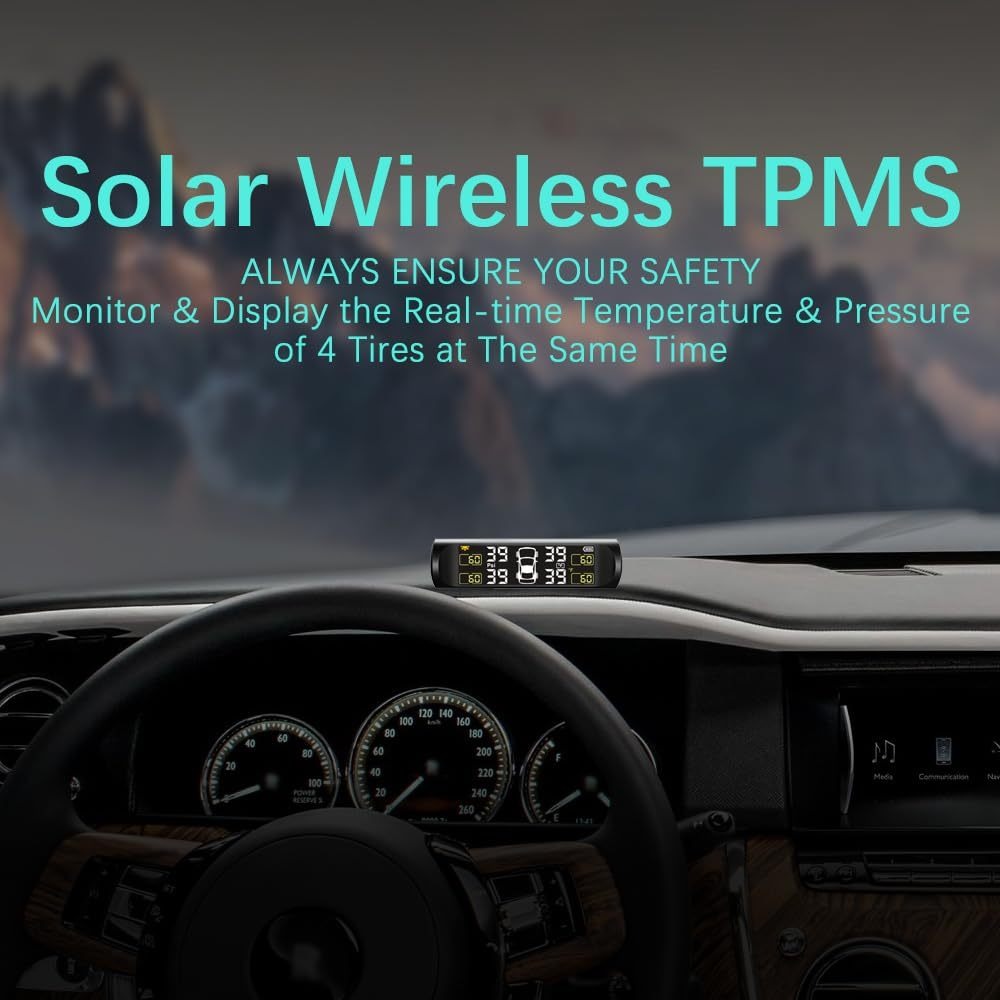 Tire Pressure Monitoring System with 5 Alarm Modes and Color Display — image 12