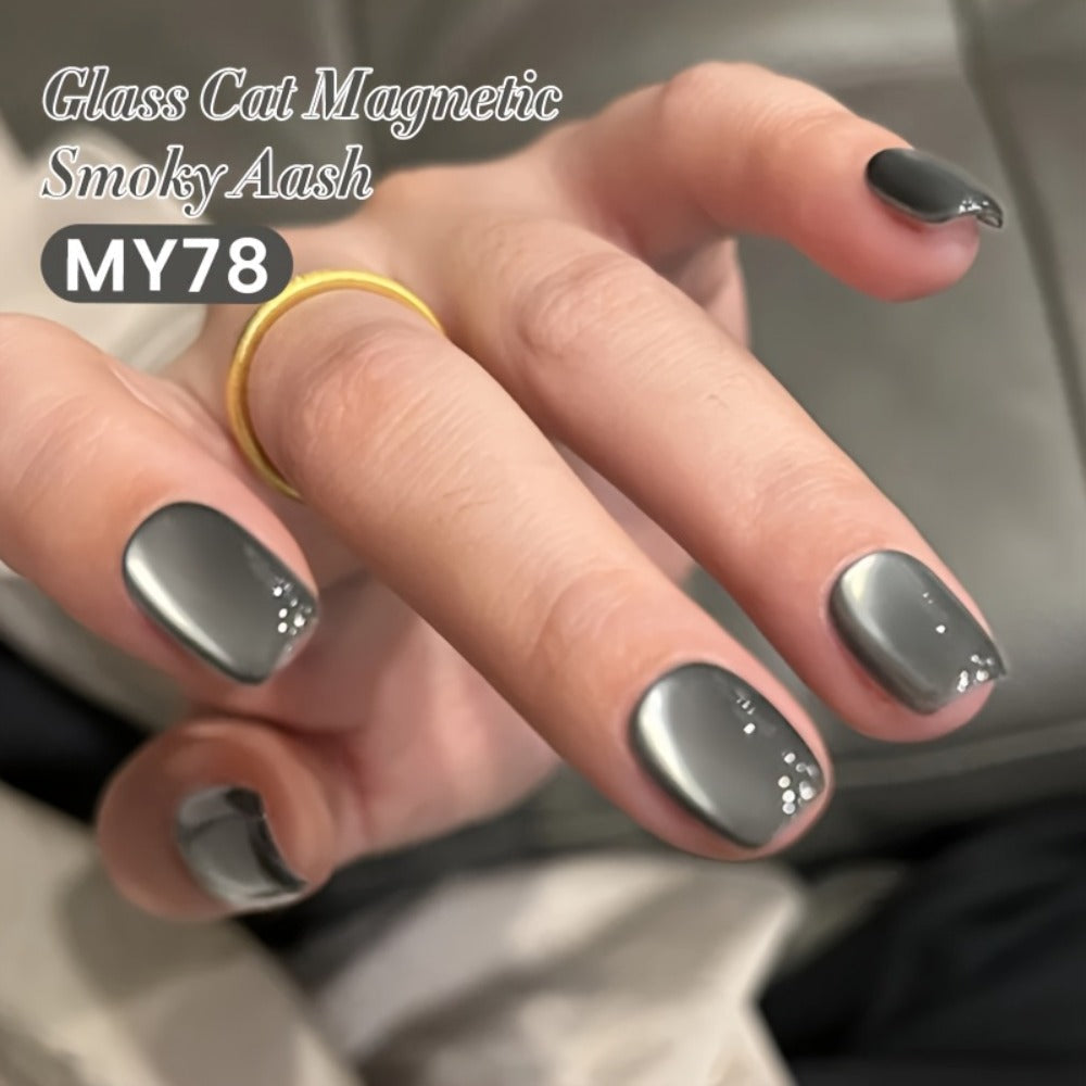 10ml BORN PRETTY MY78 Cat Eye Gel Polish in Smoky Ash Gray with Magnetic Tool and UV/LED Curing Label — image 4