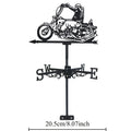 Weathervane | Metal Motorcycle Garden Yard Roof Wind Direction Decor — image 3