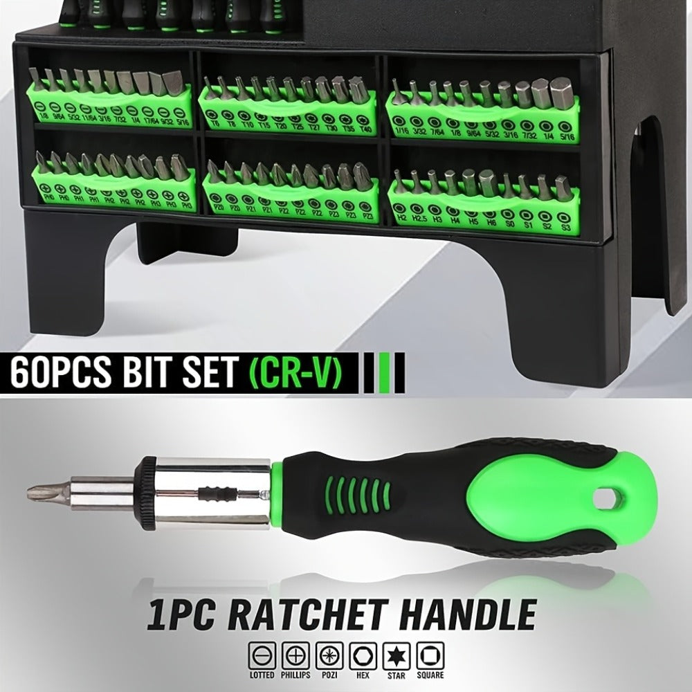 Screwdriver Organizer Set with 69- or 118-Piece Rack Configurations in Green, Red or Orange and Blue — image 8