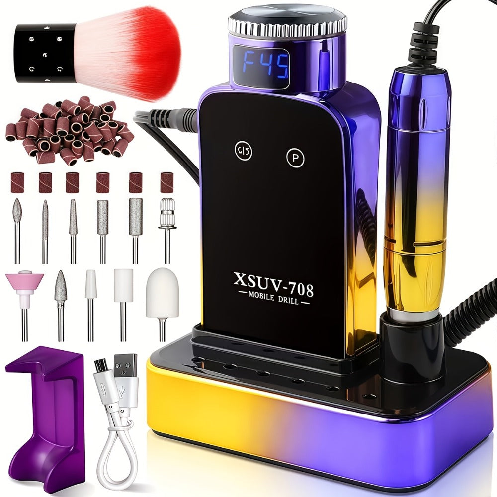 45000RPM Cordless Nail Drill Machine, Rechargeable Professional Electric Efile for Acrylic & Gel Nails — image 4