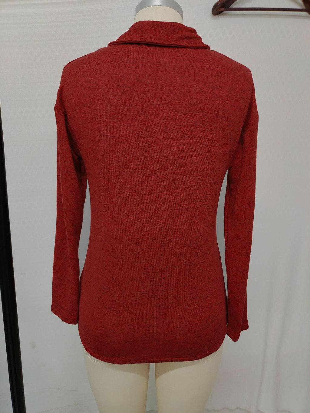 Fabric Lapel Zipper Casual Long Sleeve Women