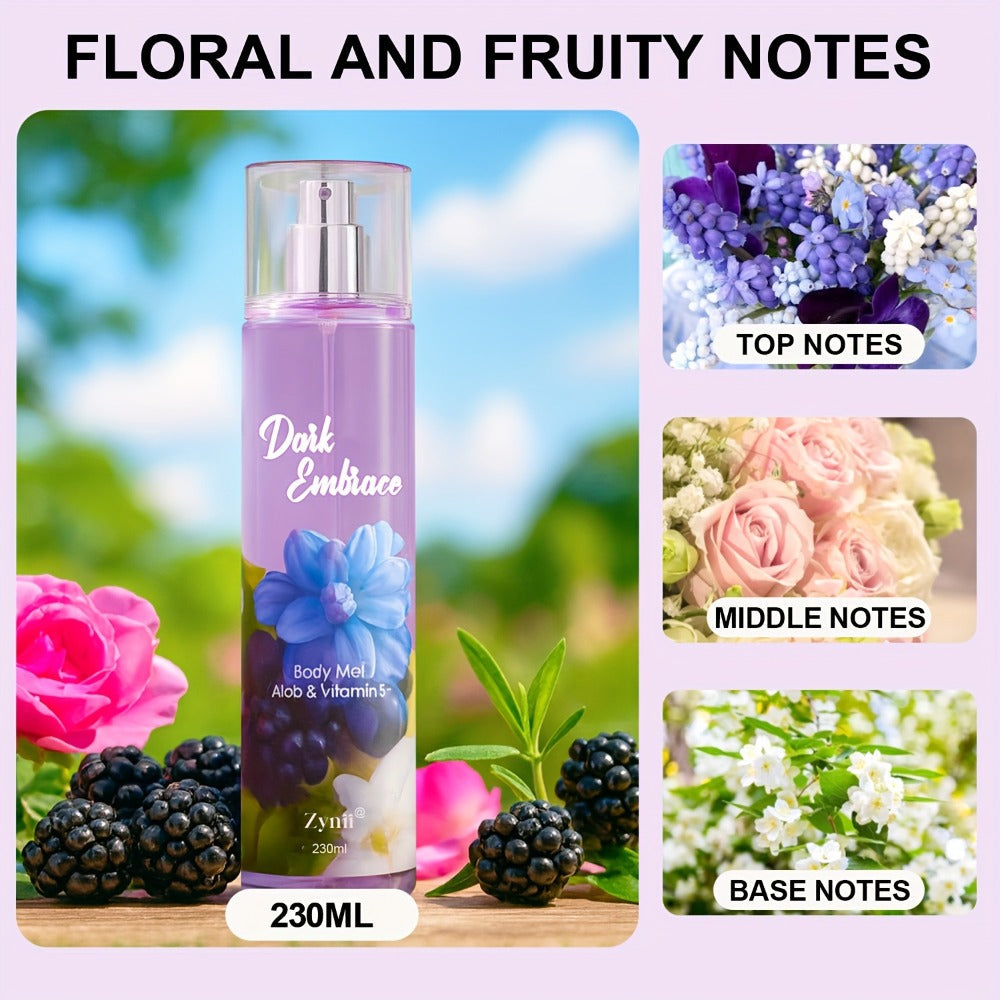Fragrance Body Mist for Women, Floral, Fruity, Musk & Vanilla Body Spray with Aloe & Vitamin E, 3-8 fl oz — image 11