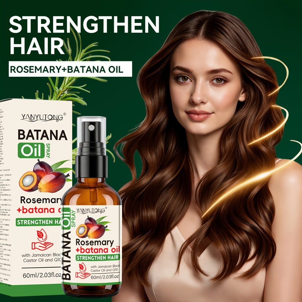 Batana & Rosemary Essential Oil Hair Spray 2.03oz, Deep Scalp & Damaged Hair Treatment, Nourishing Formula from Honduras — im