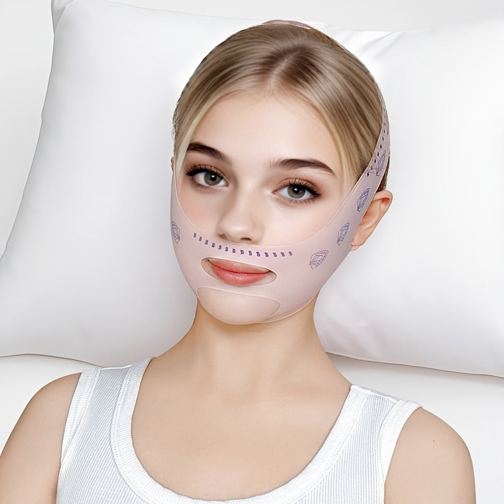 V-Line Face Lift Belt 5-Pack Facial Contouring Lifting Mask with Forehead Lift Band for Makeup, Travel and Everyday Vanity Us