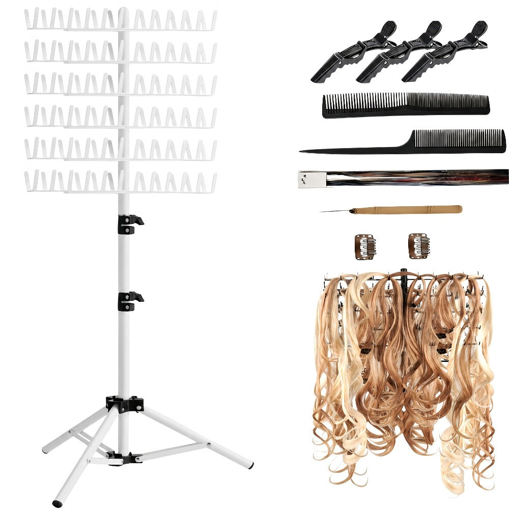 Braiding Hair Rack Hair Styling Tool with 144-Strand Layout, 30-50-Inch Height and Foldable Stand — image 11