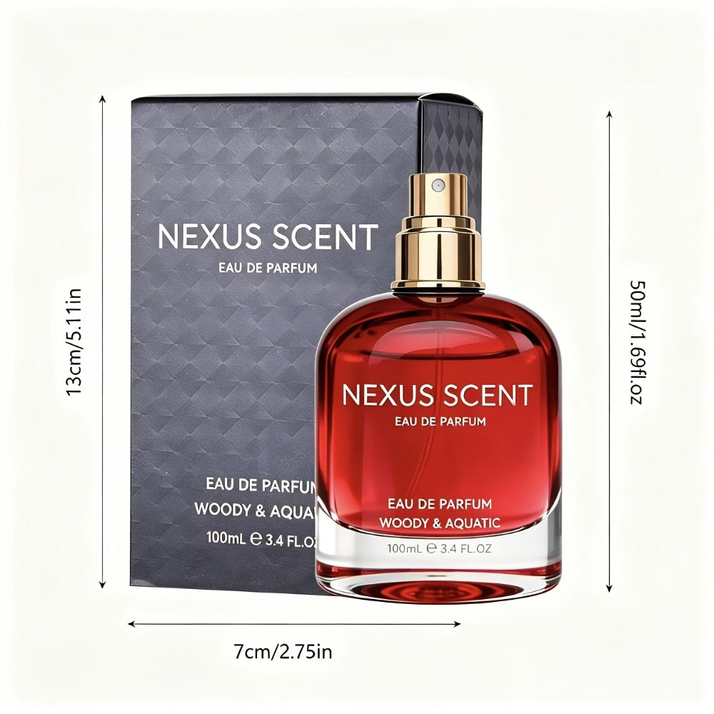 Men's Cologne Spray 3.4oz EDT Limited Edition Black & Red Temptation Fresh Woody Aromatic Fragrance Gift for Him — image 3