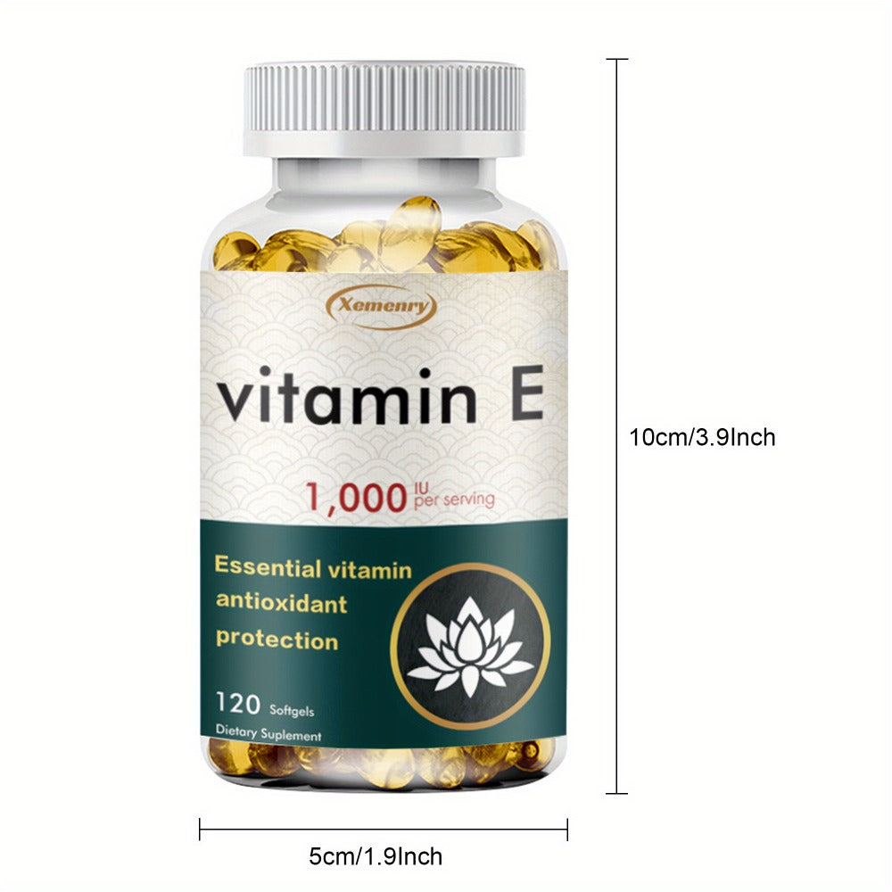 Vitamin E 1000IU Softgels 120 Count High Potency Antioxidant Supplement for Hair, Skin, Nails & Eye Health — image 11