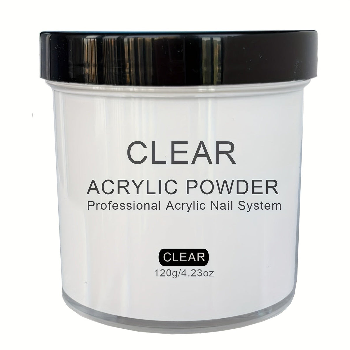 Clear Pink White Acrylic Nail Powder 4oz No Lamp Needed – Polymer Formula for Nail Extensions Sculpting 3D Nail Art Overlays 