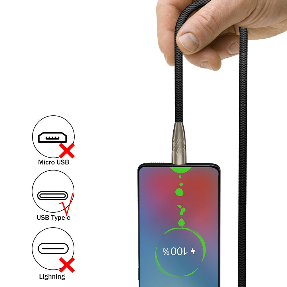 5AType-c zinc alloy fast charging data cable suitable for Android charging Xiaomi Huawei phone fast charging cable durable