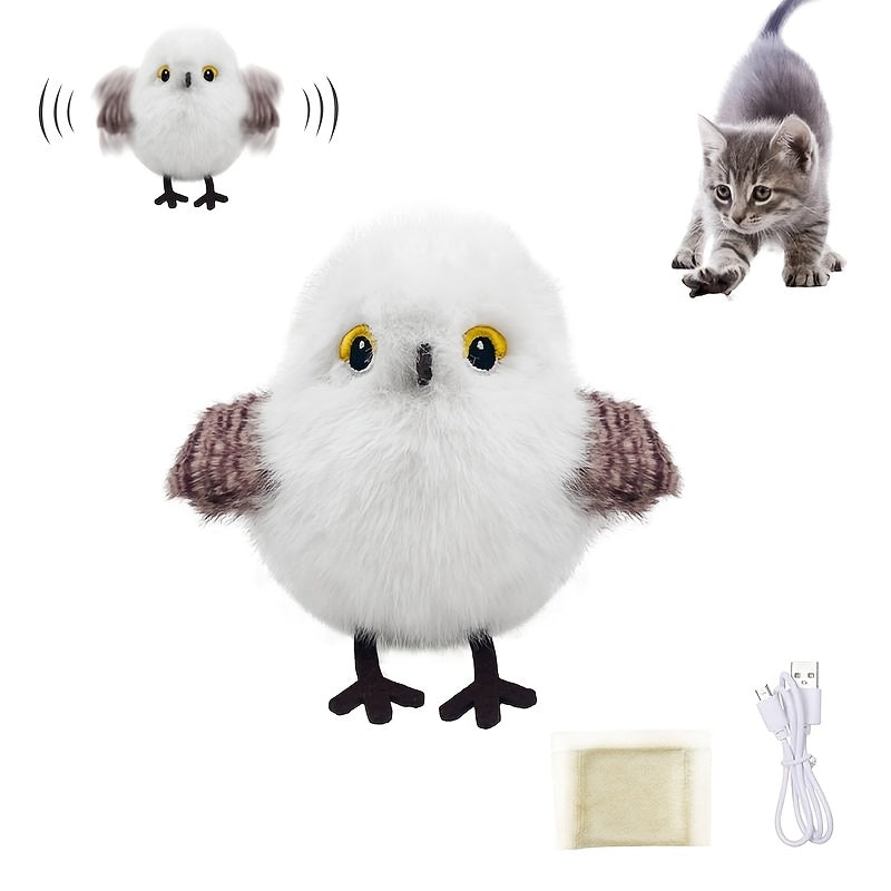 Cat Toy Flapping Bird with Chirping Sound, USB Rechargeable Motion and Three Plush Bird Styles — image 19