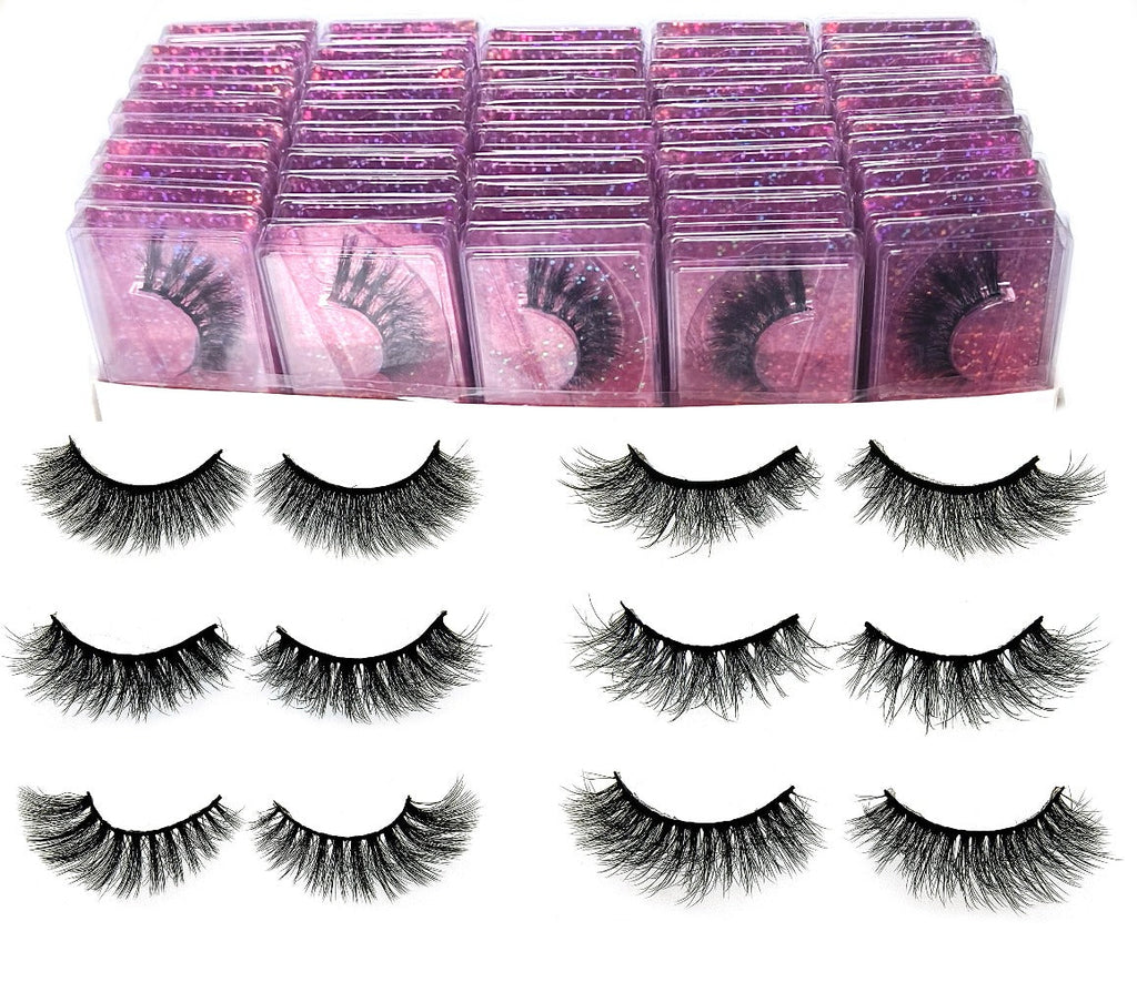DD Curl False Eyelashes Multipack with 20 Pairs across Five Mixed Styles in Glitter-Top Round Cases — image 17