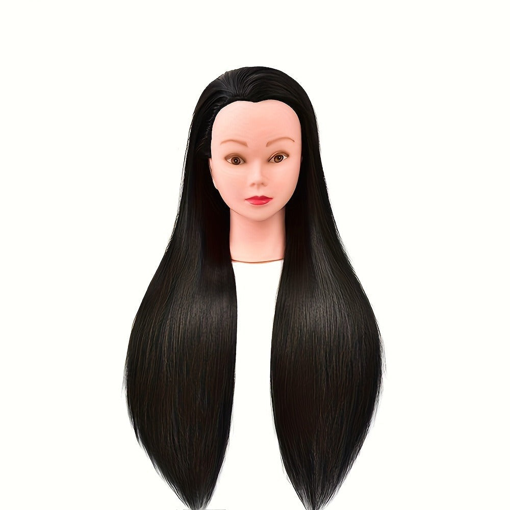Cosmetology Manikin Head for Hair Styling Braiding Practice – Adult Mannequin Head Real Hair Makeup Display Salon Training To