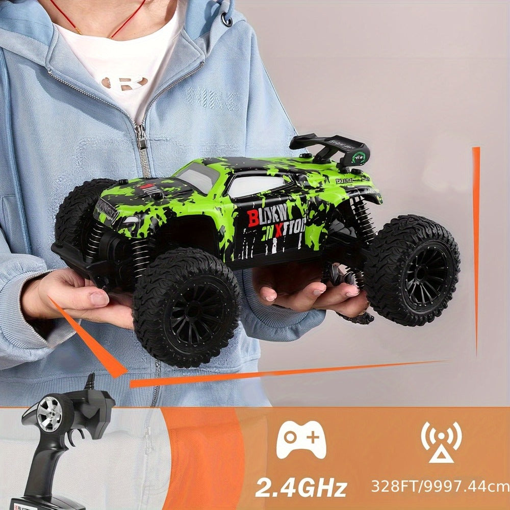 RC Off-Road Truck for Kids 2.4GHz Dual Drive Twin Motor – All-Terrain Anti-Slip Tires Remote Control Car, Sturdy Durable Boys