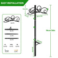 Garden Hose Holder Metal Freestanding | Lawn Patio Outdoor Hose Rack — image 3