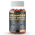 Sea Moss Gummies 1445mg with Shilajit Black Seed Oil Ashwagandha Elderberry Chlorophyll Turmeric Bladderwrack Ginger — image 