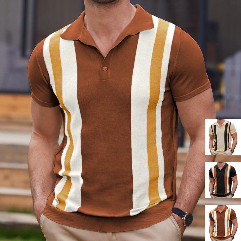 Men's Summer Stripes Jacquard Sweater