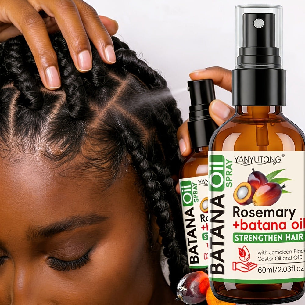 Batana & Rosemary Essential Oil Hair Spray 2.03oz, Deep Scalp & Damaged Hair Treatment, Nourishing Formula from Honduras — im
