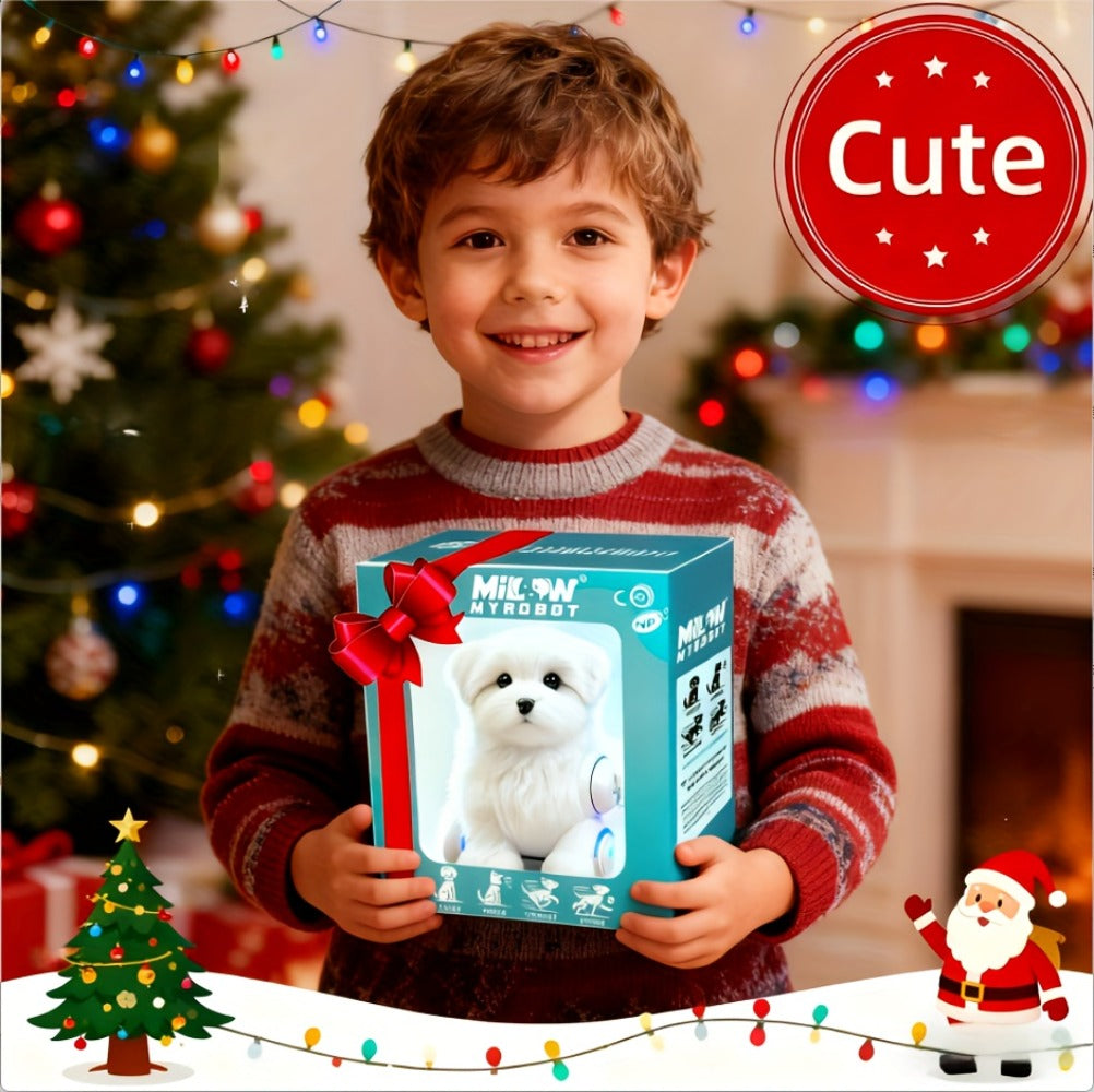 Plush Electric Puppy Toy That Walks & Barks, Interactive Electronic Pet with Plush & Gift Box, Parent-Child Companion — image