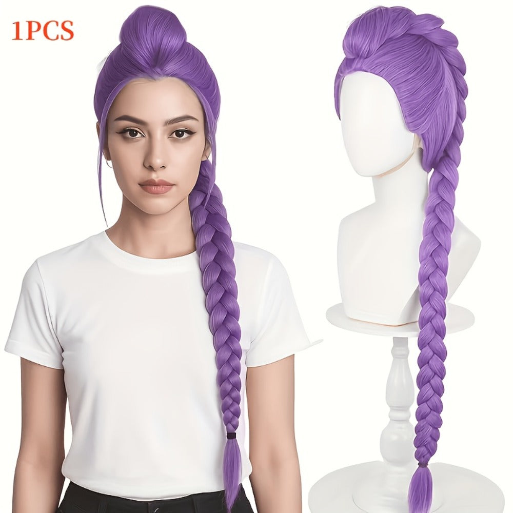 K-Pop Cosplay Wig Long Straight 30 Inch – Korean Idol Costume Hair for Halloween, Anime Convention & K-Drama Character Dress 