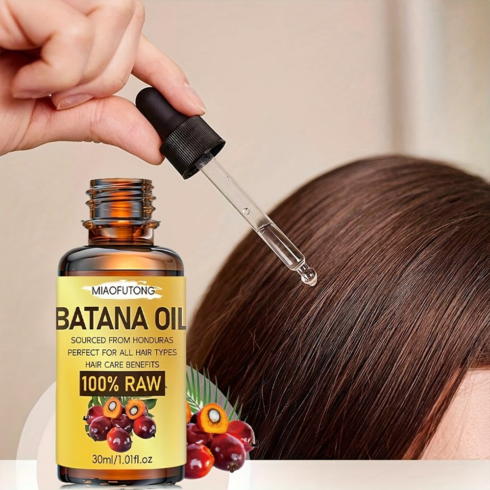 Batana Oil 30ml Cold-Pressed – Multi-Use Hair Growth & Scalp Strengthening Oil for Hair, Eyelashes & Eyebrows | Repairs Damag