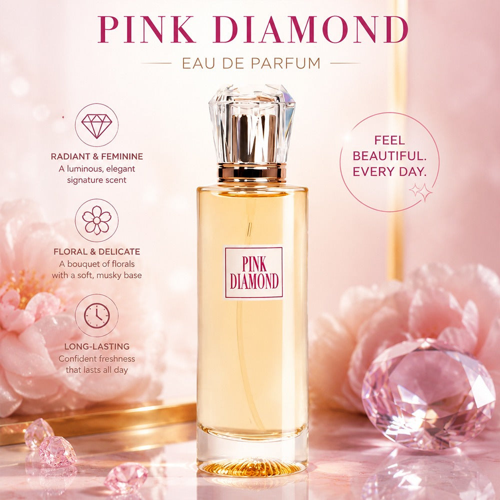 Pink Diamond Eau de Parfum Spray, 3.4 fl oz Bottle with Aldehyde, Lily and Orange Scent Notes — image 8