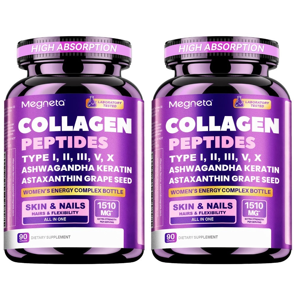 Collagen Capsules Type I II III V X with Vitamin C, Hyaluronic Acid & Biotin, Skin Hydration, Elasticity — image 7
